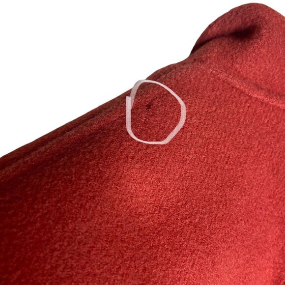 TALBOTS Jacket Coat Size 16 Petites 100% Wool Orange Button Front Blazer - Picture 11 of 11